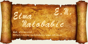 Elma Malobabić vizit kartica